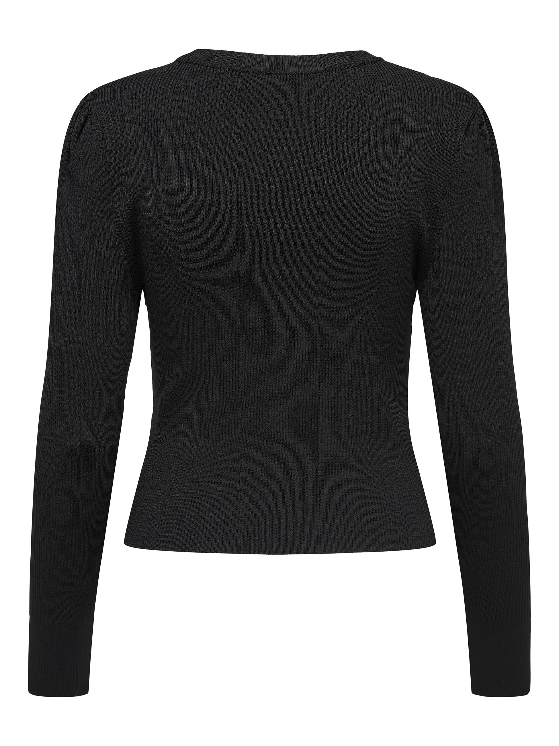 ONLY O-hals Pofmouwen Pullover -Black - 15251029