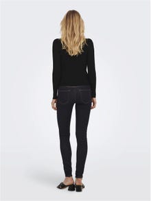 ONLY O-Neck Puff sleeves Pullover -Black - 15251029