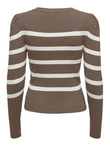 ONLY Manches bouffantes ajustées Pullover -Walnut - 15251029