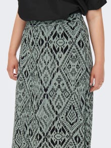 ONLY Curvy midi nederdel -Chinois Green - 15251111