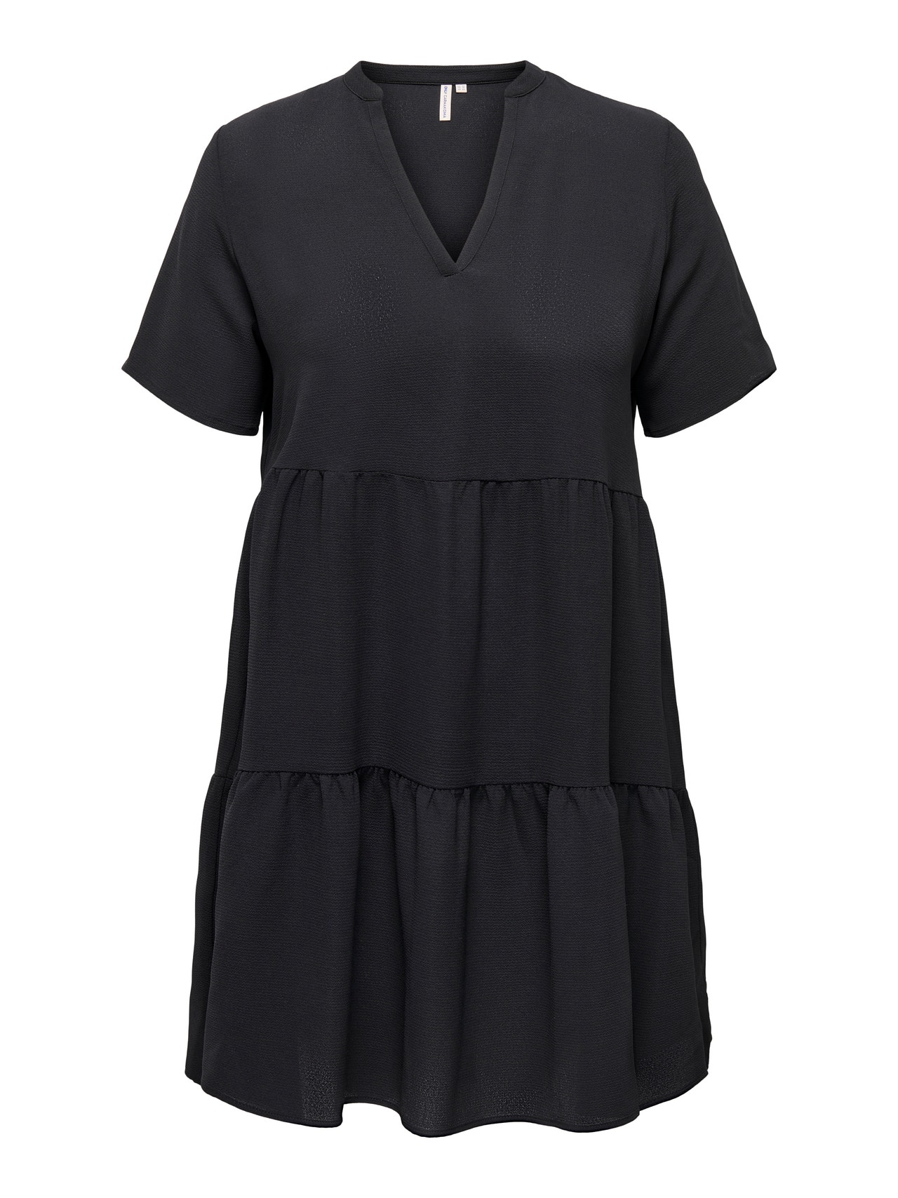 ONLY Loose Fit Boat neck Short dress -Black - 15251127