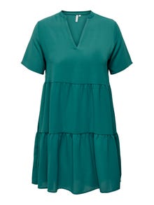 ONLY Robe courte Loose Fit Col bateau -Deep Teal - 15251127