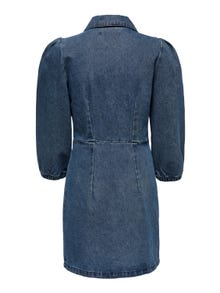 ONLY Manches bouffantes Robe en jean -Medium Blue Denim - 15251263