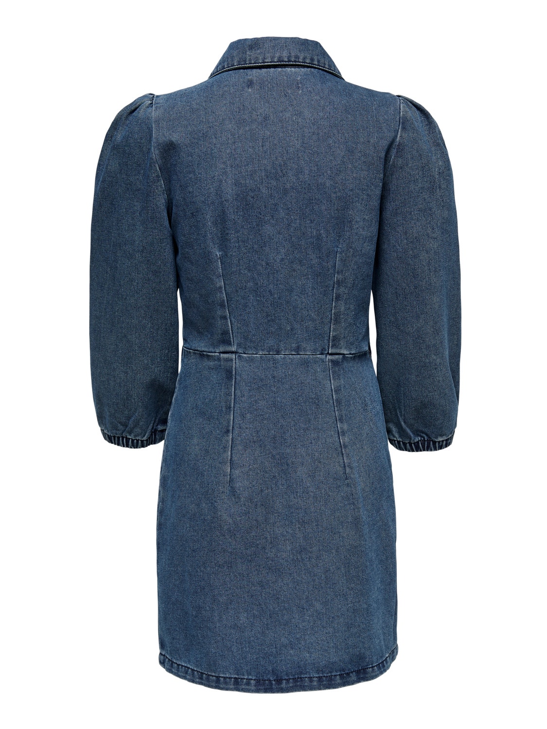 ONLY Puff sleeve Denim Dress -Medium Blue Denim - 15251263