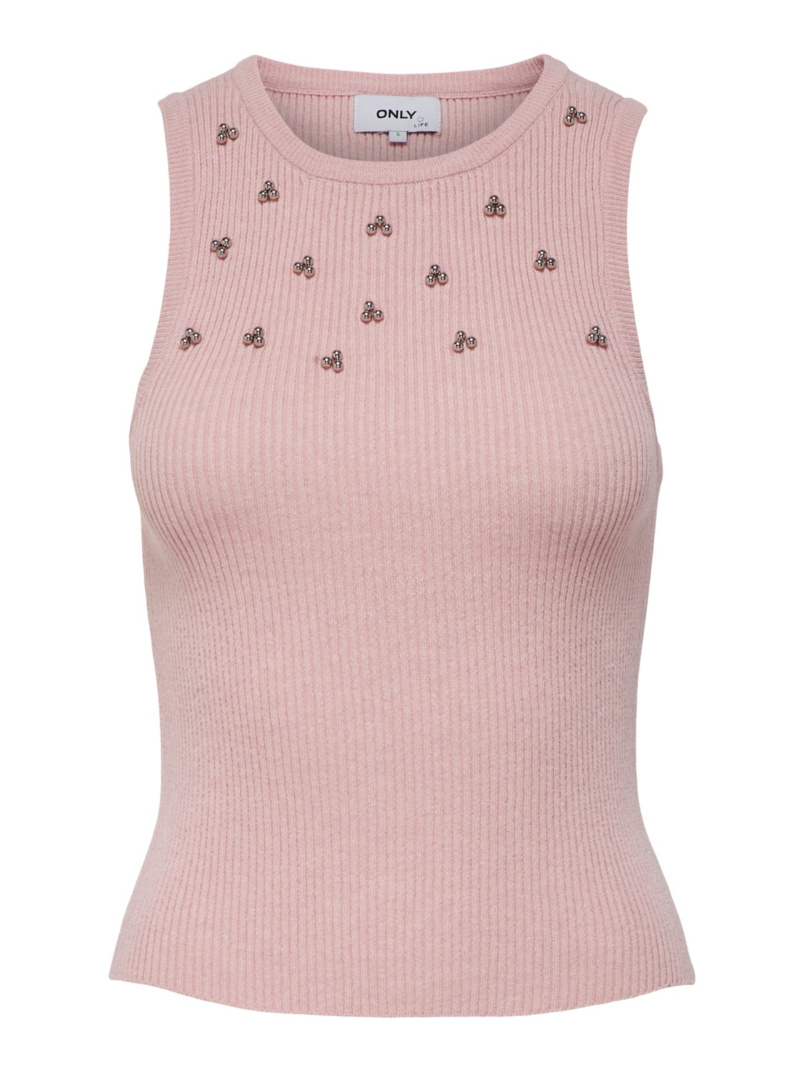ONLY Sleeveless Knitted Top -Parfait Pink - 15251272