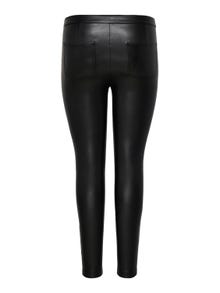 ONLY Cuero sintético talla grande Leggings -Black - 15251280