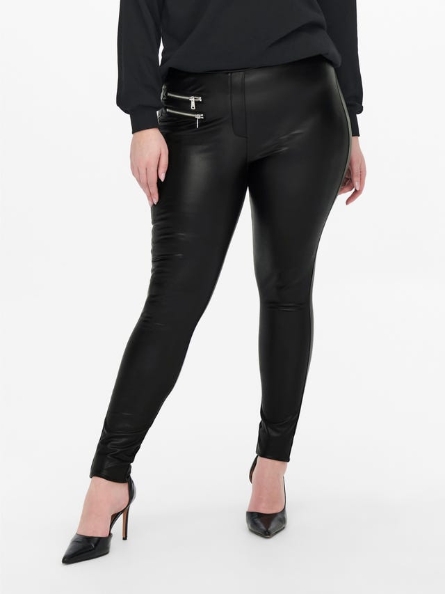 ONLY Curvy Faux Leather Leggings - 15251280