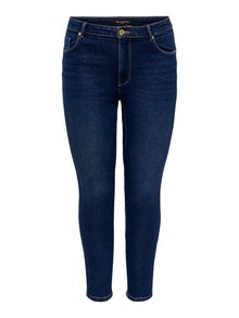 ONLY Skinny Fit Mittlere Taille Jeans -Dark Blue Denim - 15251372