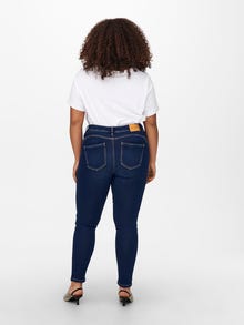 ONLY Skinny Fit Mid waist Jeans -Dark Blue Denim - 15251372