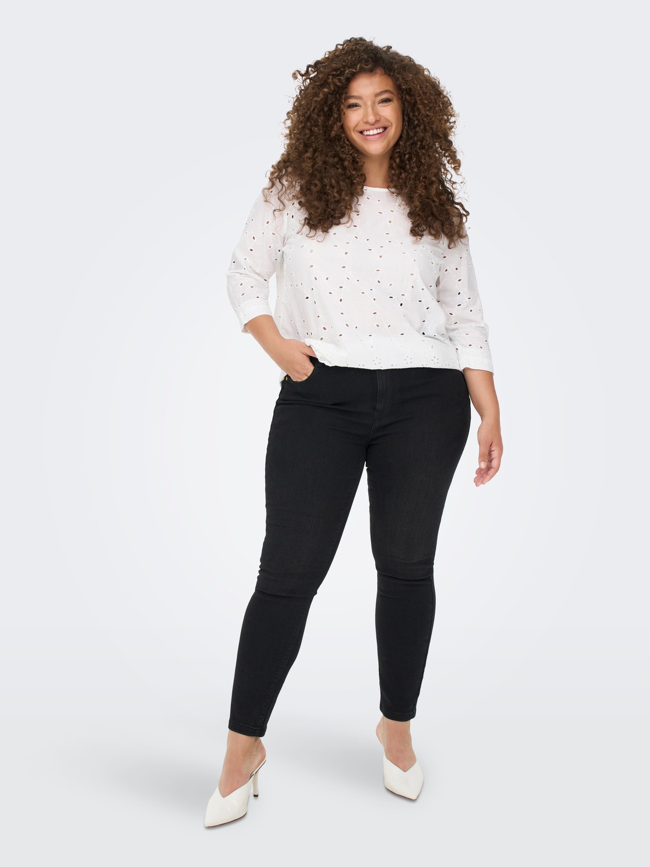 ONLY Skinny Fit Mittlere Taille Jeans -Black Denim - 15251372