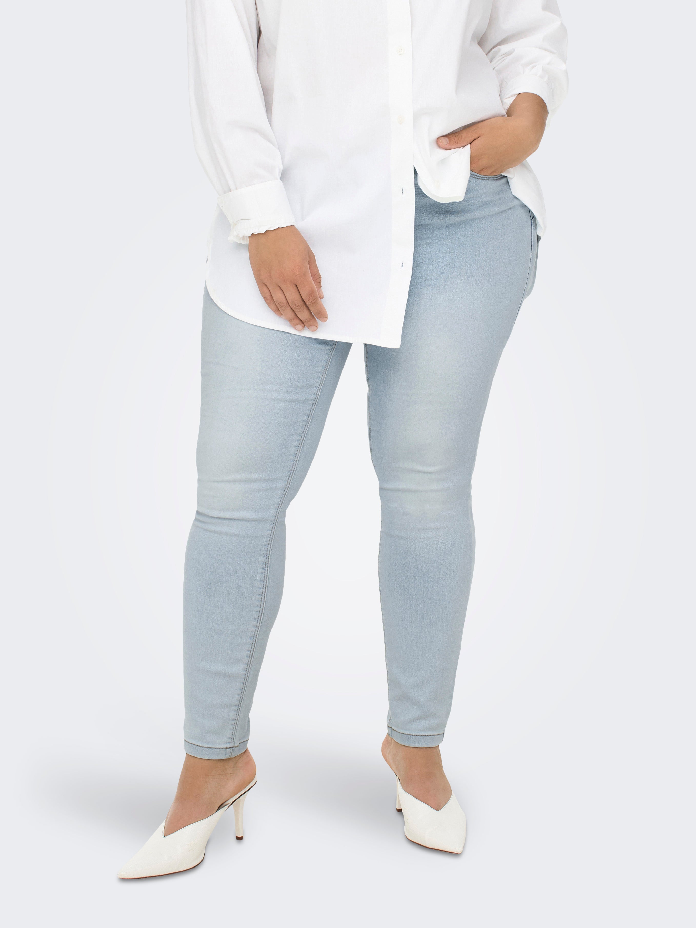 Carpaisy Mittlere Taille Skinny Fit Jeans