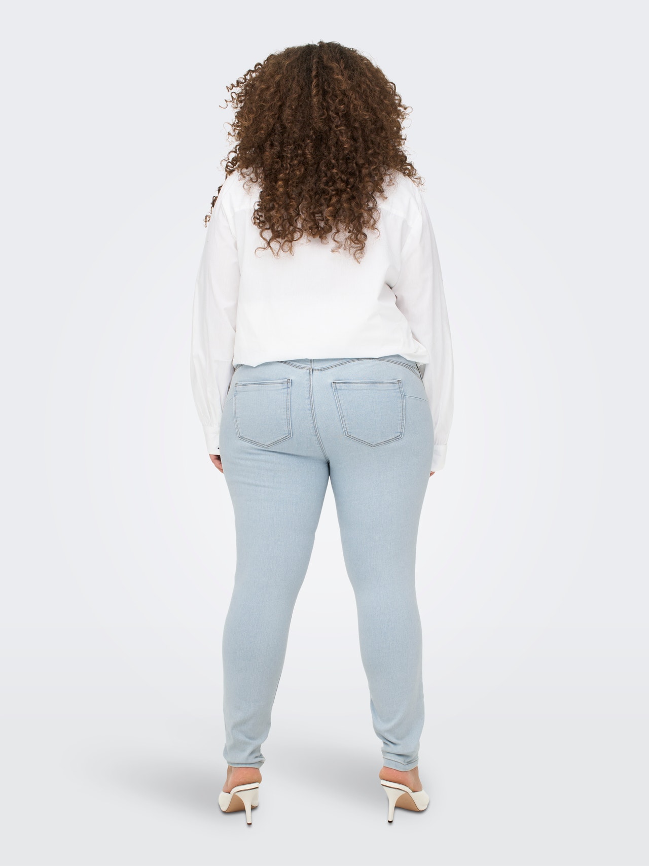 ONLY Skinny Fit Mid waist Jeans -Light Blue Denim - 15251372