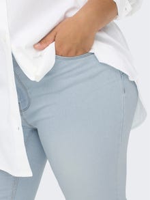 ONLY Curvy CARPaisy push up Skinny fit jeans -Light Blue Denim - 15251372