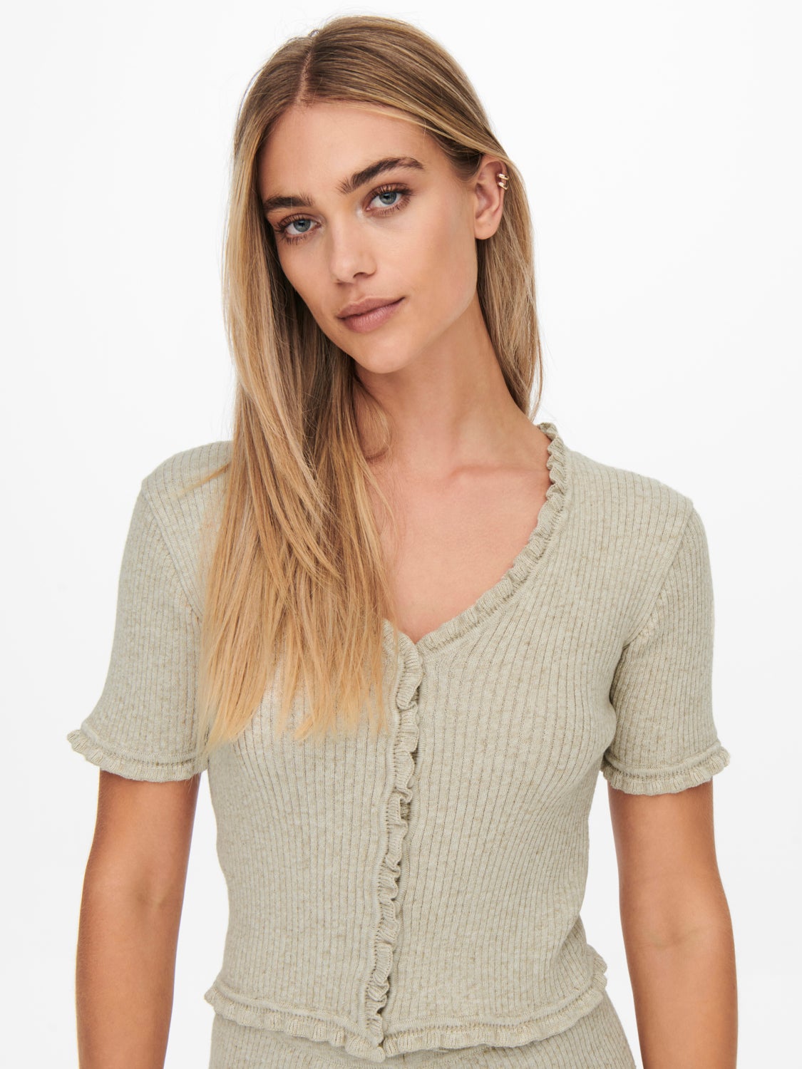 Ruffle Knit Cardigan with 40% discount 