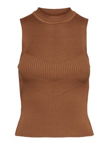 ONLY Regular Fit O-Neck Knit top -Tobacco Brown - 15251494