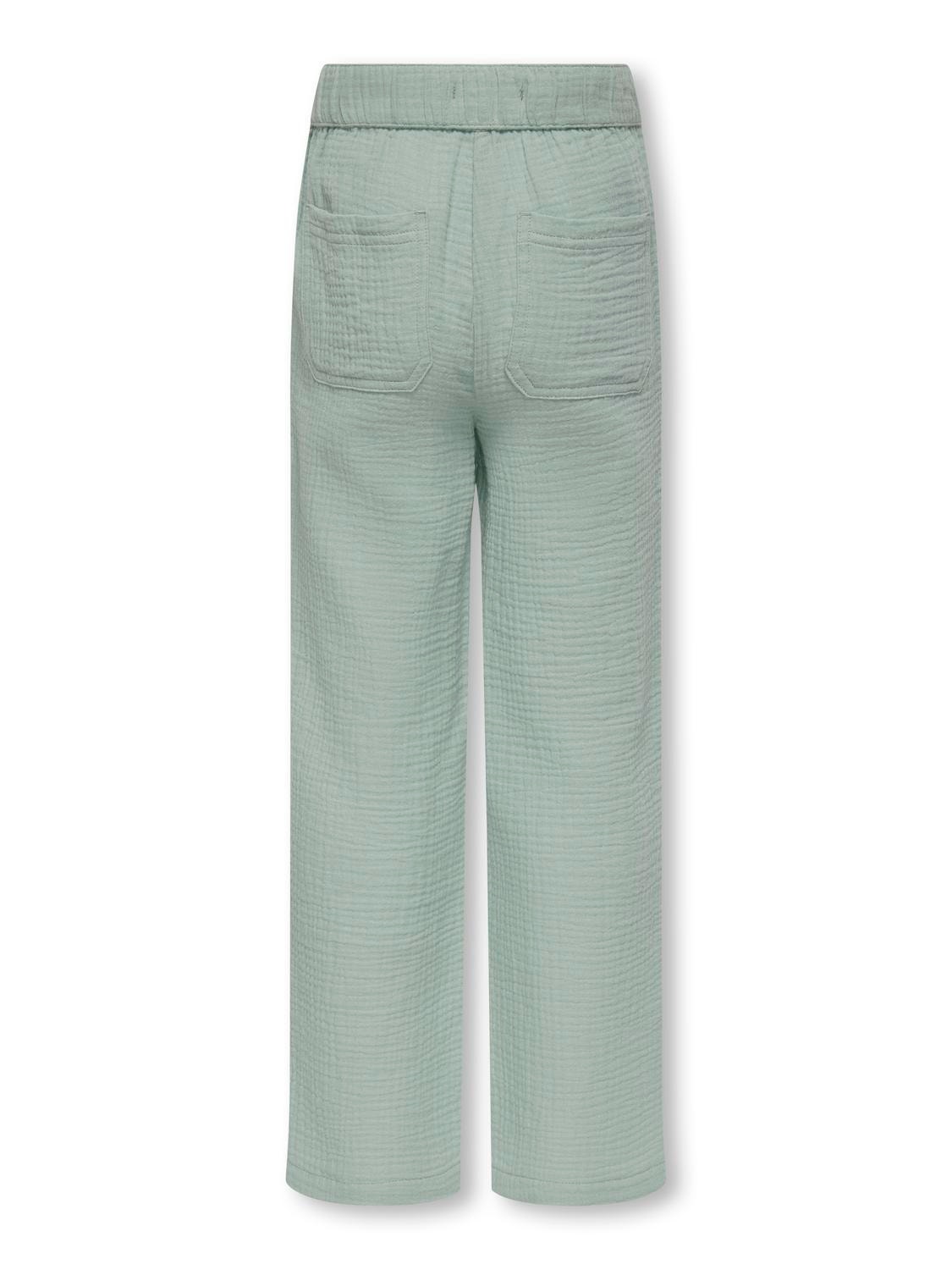 ONLY Wide button detailed Trousers -Harbor Gray - 15251518