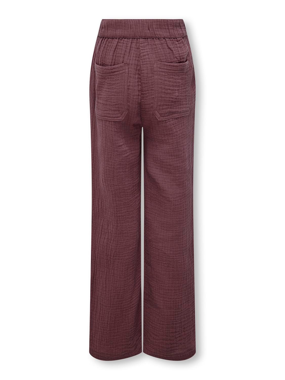 ONLY Ancho detalle de botones Pantalones -Rose Brown - 15251518