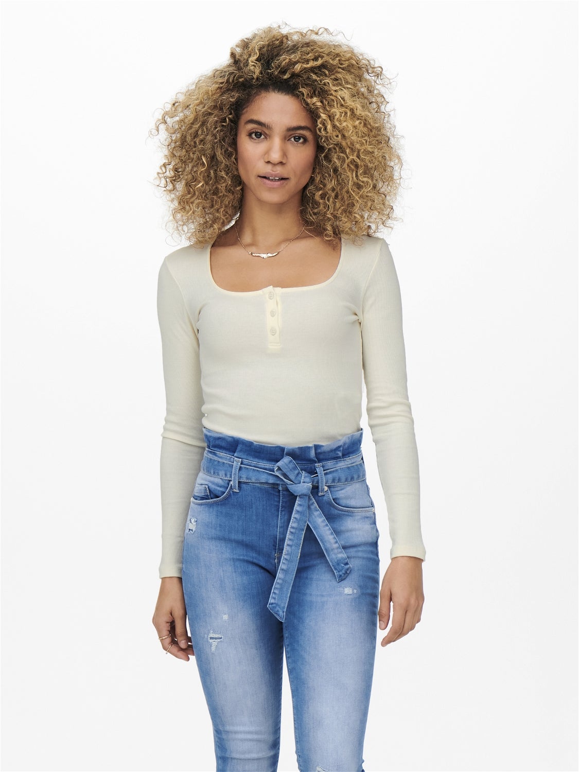 Regular Fit O-Neck Top