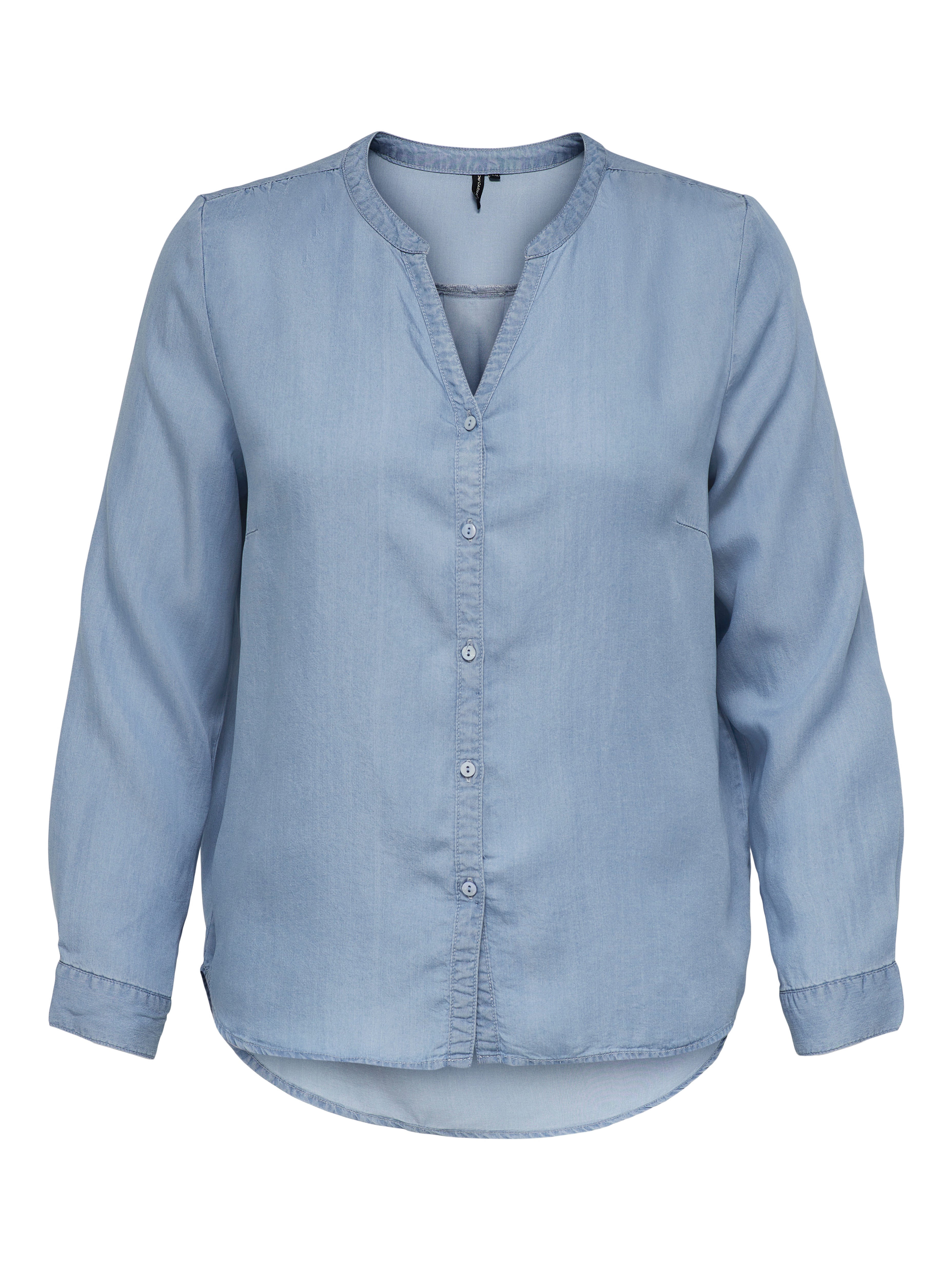 6306KA Bluse Hemdkragen Kacheldruck mandarine