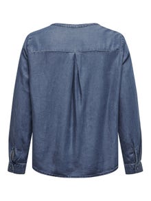 ONLY Curvy Denim Skjorte -Dark Blue Denim - 15251608