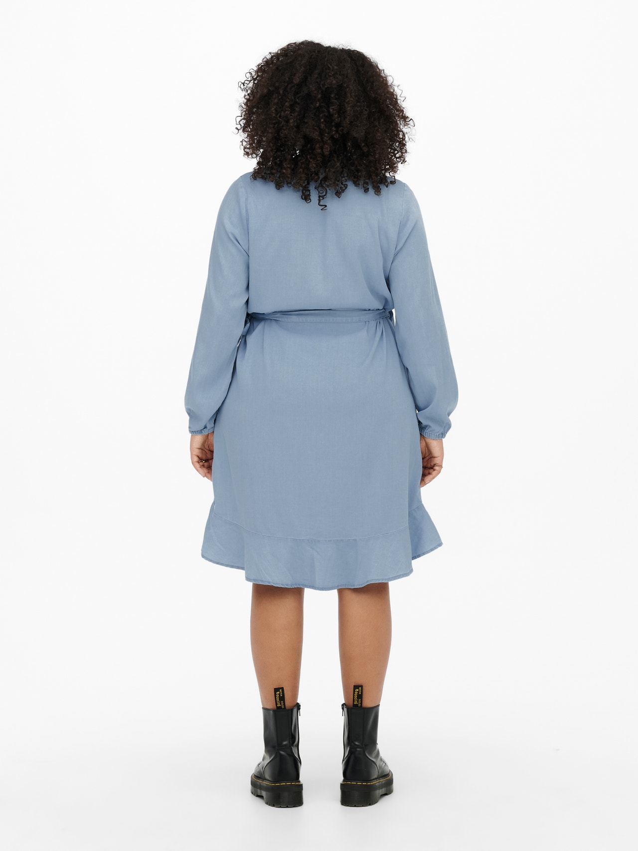 ONLY Loose Fit O-Neck Short dress -Light Blue Denim - 15251611