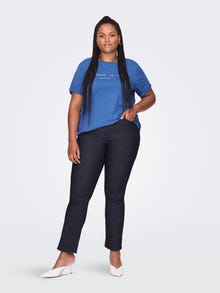 ONLY Curvy o-hals t-shirt -Strong Blue - 15251650
