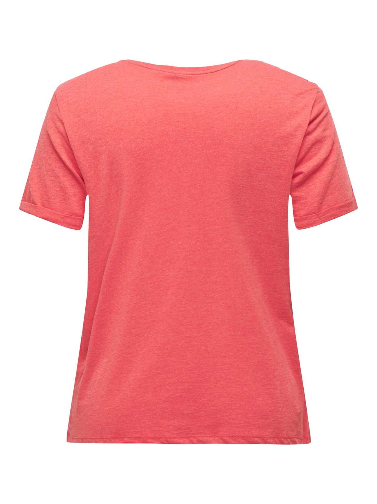 ONLY Normal geschnitten Rundhals T-Shirt -Poppy Red - 15251650