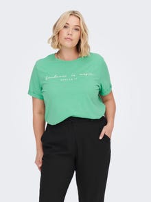 ONLY Curvy o-neck t-shirt -Winter Green - 15251650