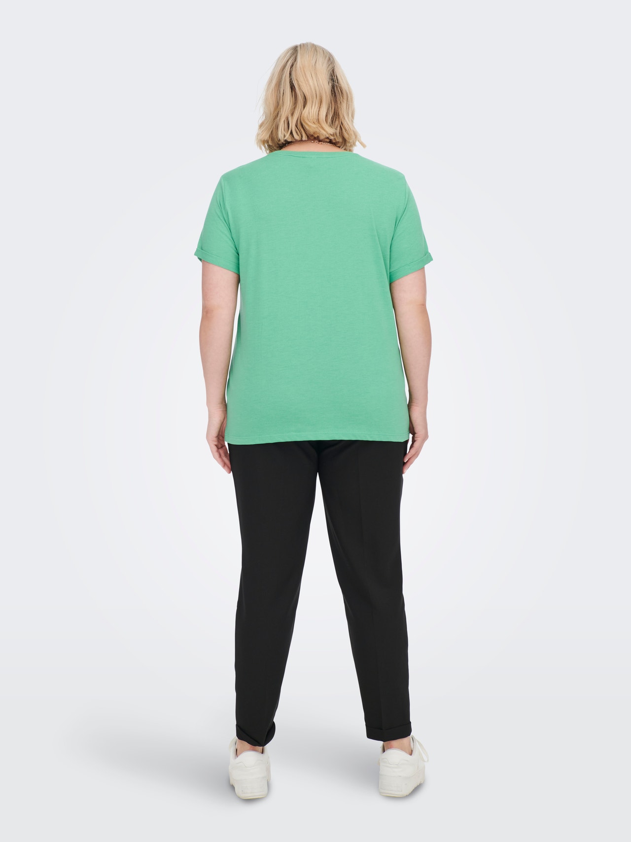 ONLY Curvy o-neck t-shirt -Winter Green - 15251650