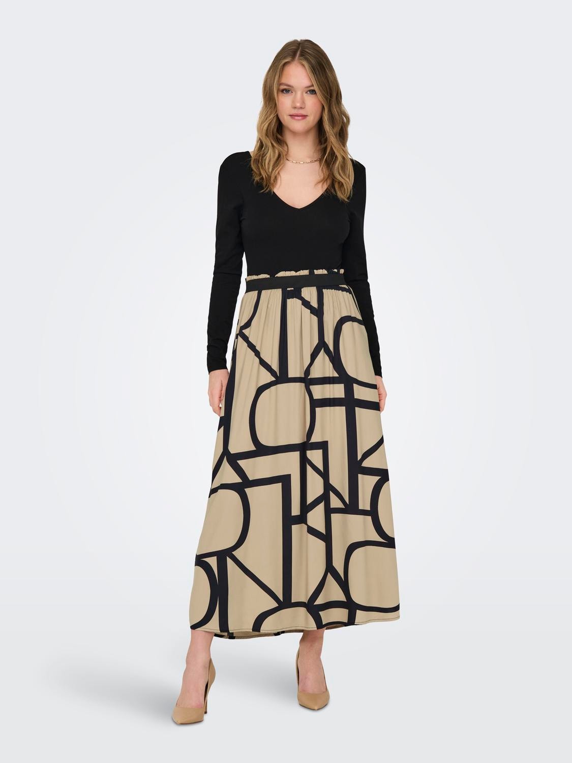 ONLY Patterned Maxi skirt -Nomad - 15251761