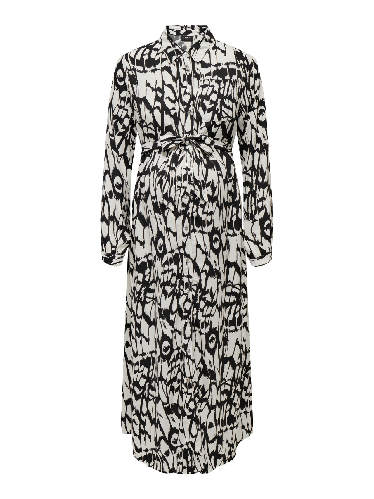 ONLY Regular fit Overhemd kraag Lange jurk -Black - 15251803