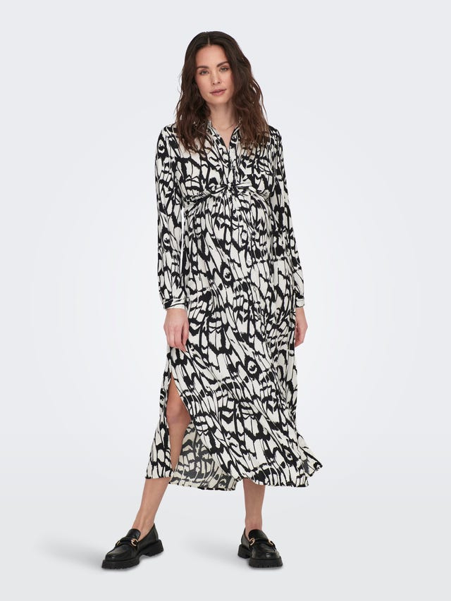 ONLY Regular fit Overhemd kraag Lange jurk - 15251803