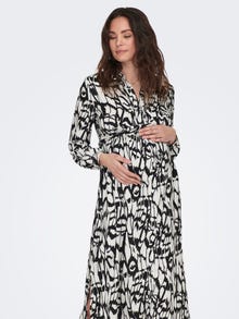 ONLY Normal geschnitten Hemdkragen Langes Kleid -Black - 15251803