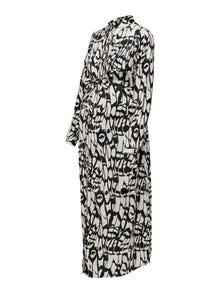 ONLY Regular fit Overhemd kraag Lange jurk -Black - 15251803