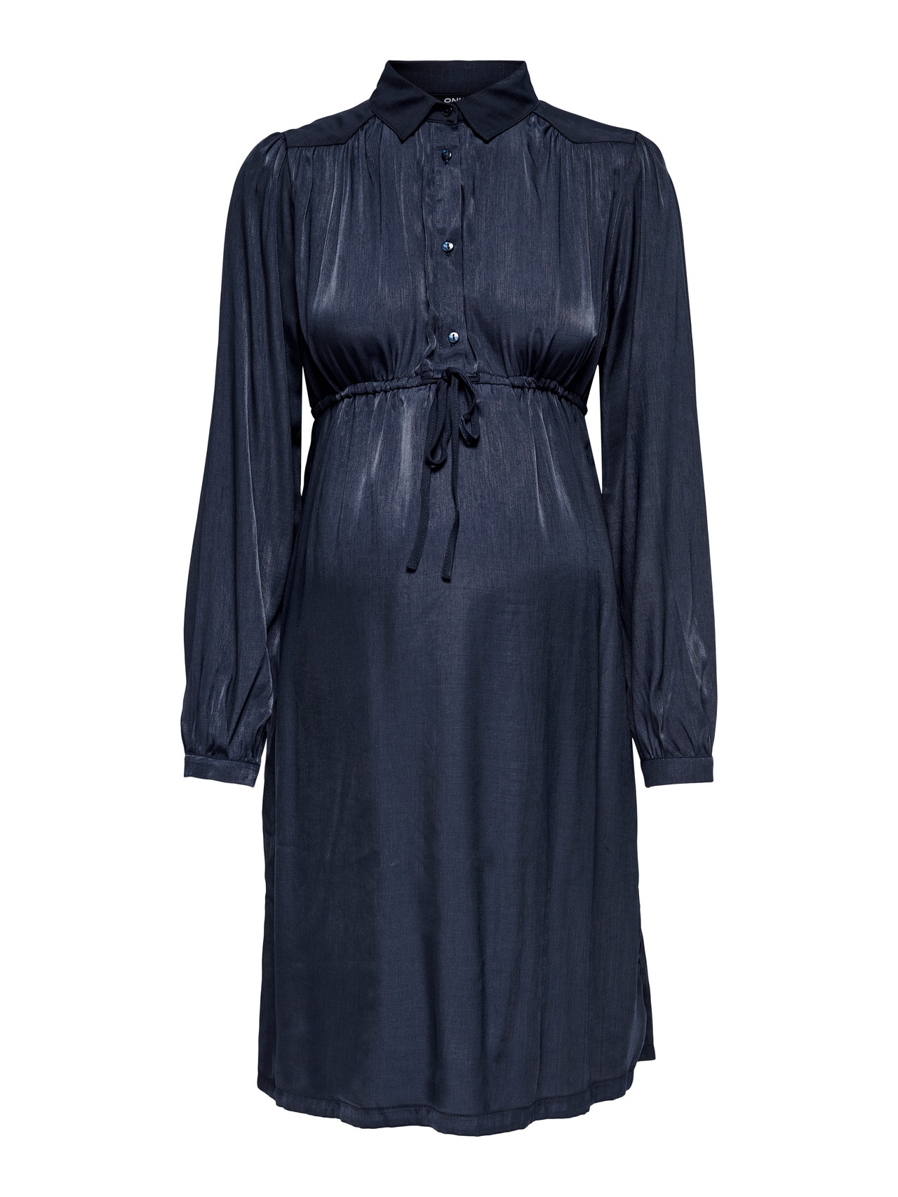ONLY Mama långärmad Skjortklänning -Evening Blue - 15251950