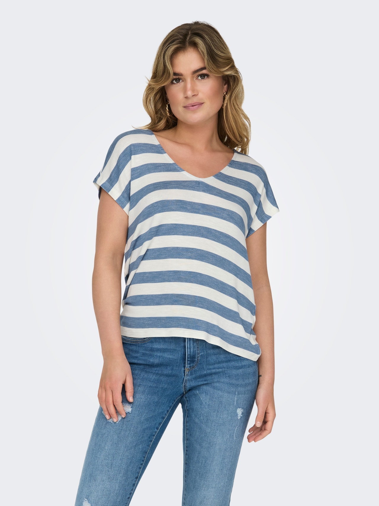 ONLY V-neck top -Infinity - 15252103