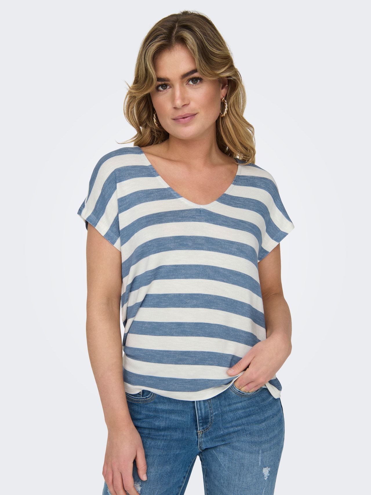 ONLY V-neck top -Infinity - 15252103