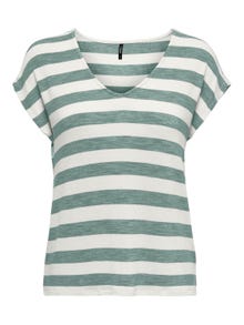 ONLY Regular Fit V-Neck Top -Chinois Green - 15252103