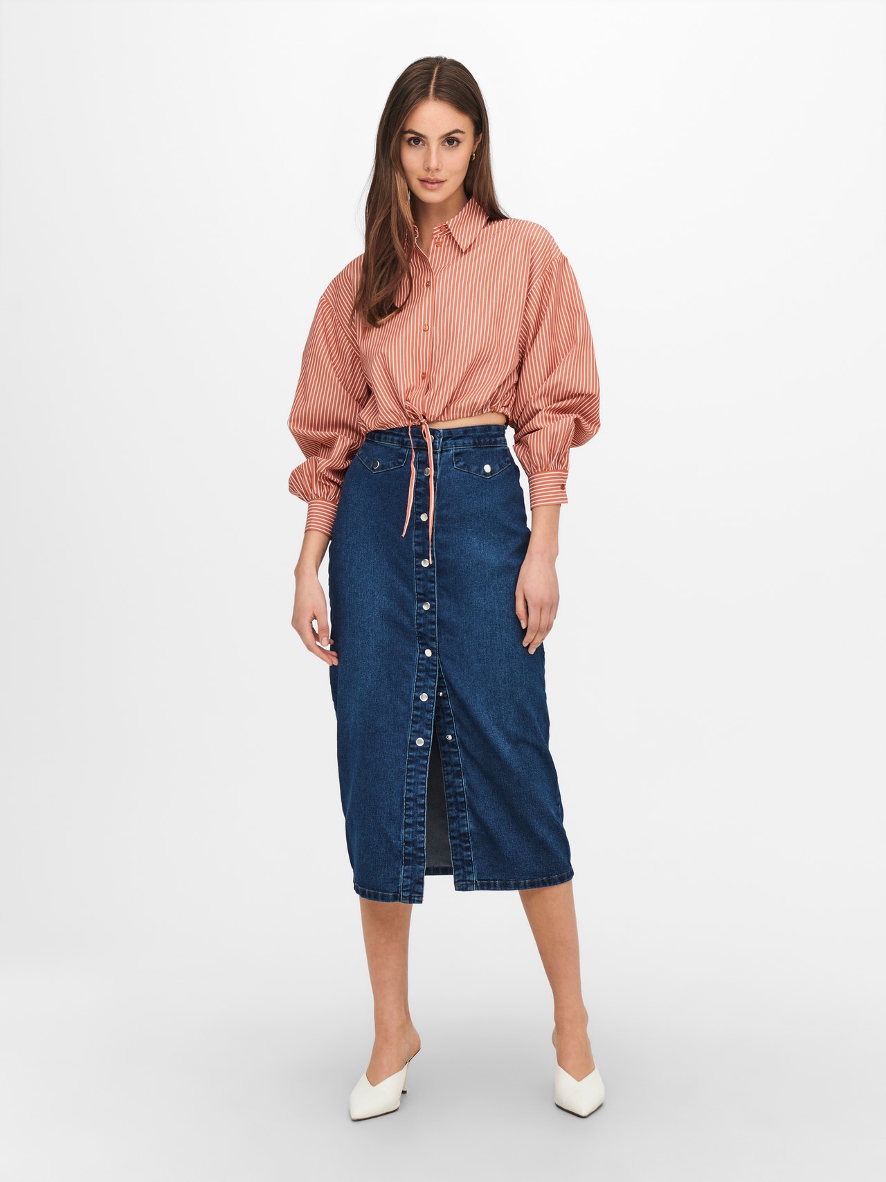 ONLY Cropped Shirt -Spice Route - 15252144