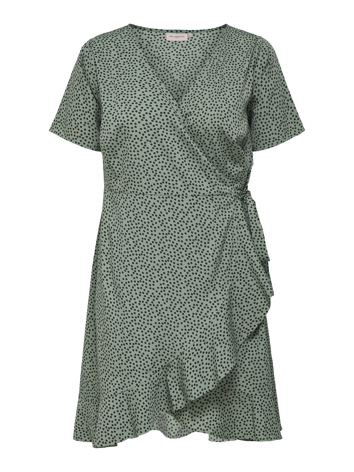 ONLY Cruzado en tallas grandes Vestido -Chinois Green - 15252210