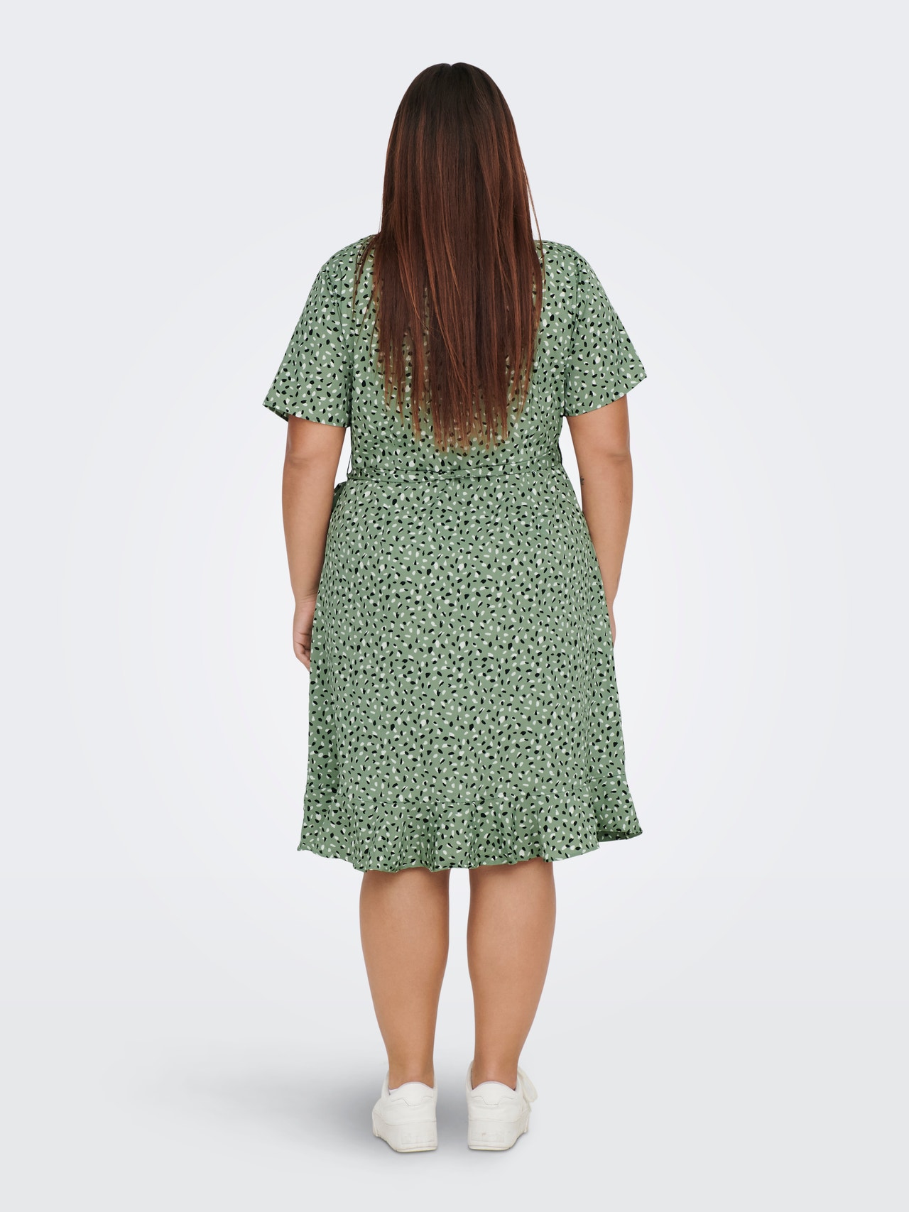ONLY Regular Fit V-Neck Short dress -Hedge Green - 15252210