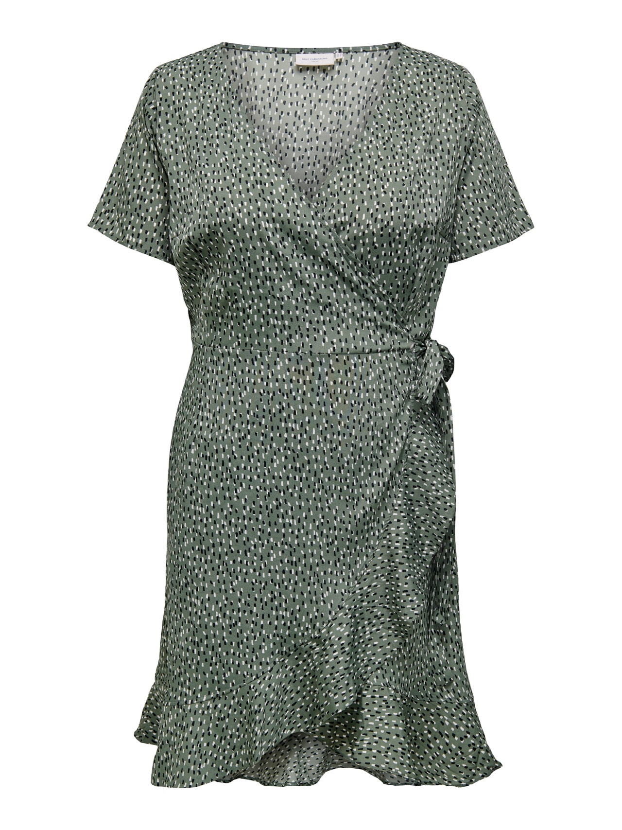 ONLY Cruzado en tallas grandes Vestido -Balsam Green - 15252210