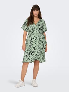 ONLY Curvy mini wrap Dress -Swamp - 15252210