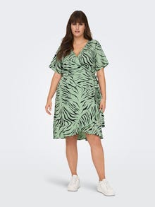 ONLY Curvy mini wrap Dress -Swamp - 15252210