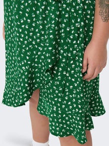 ONLY Normal geschnitten V-Ausschnitt Kurzes Kleid -Verdant Green - 15252210