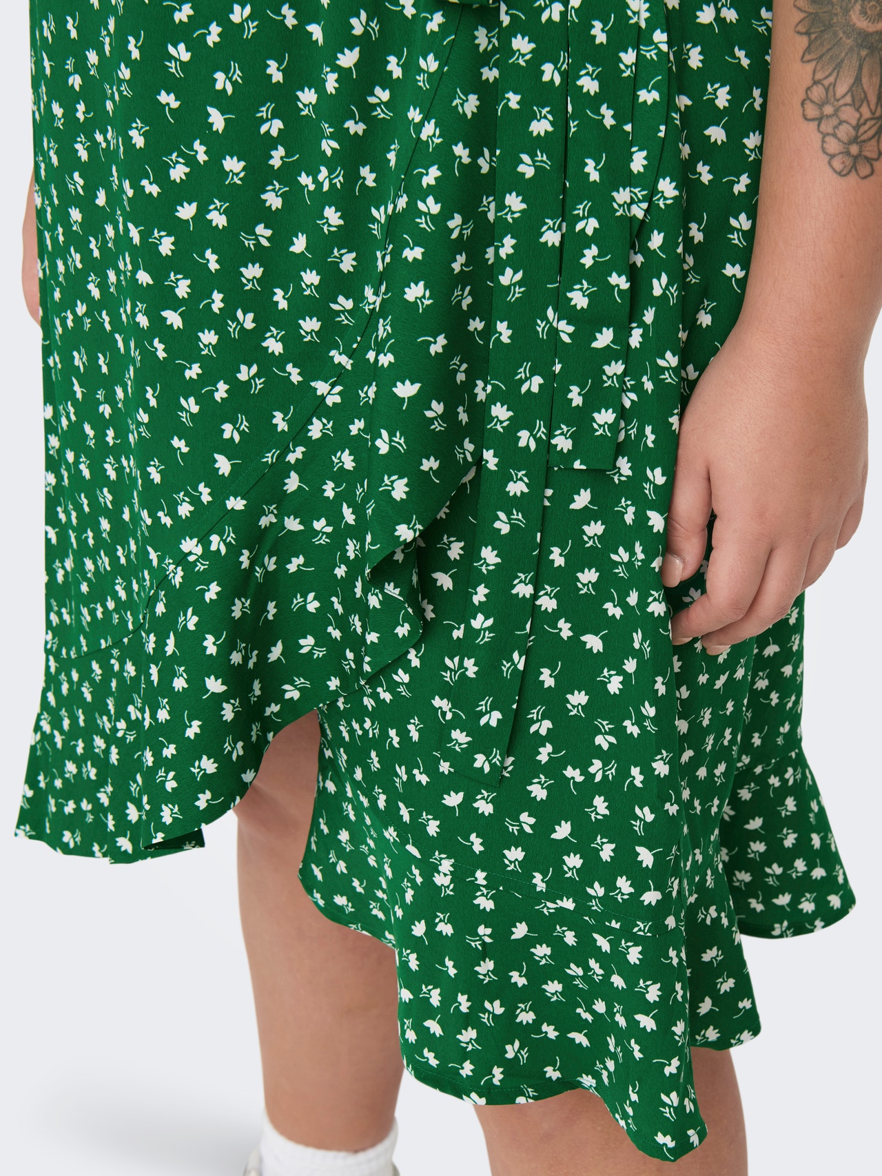 ONLY Regular fit V-Hals Korte jurk -Verdant Green - 15252210