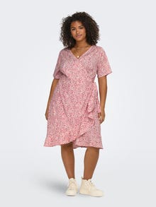 ONLY Curvy mini wrap Dress -Rose Smoke - 15252210