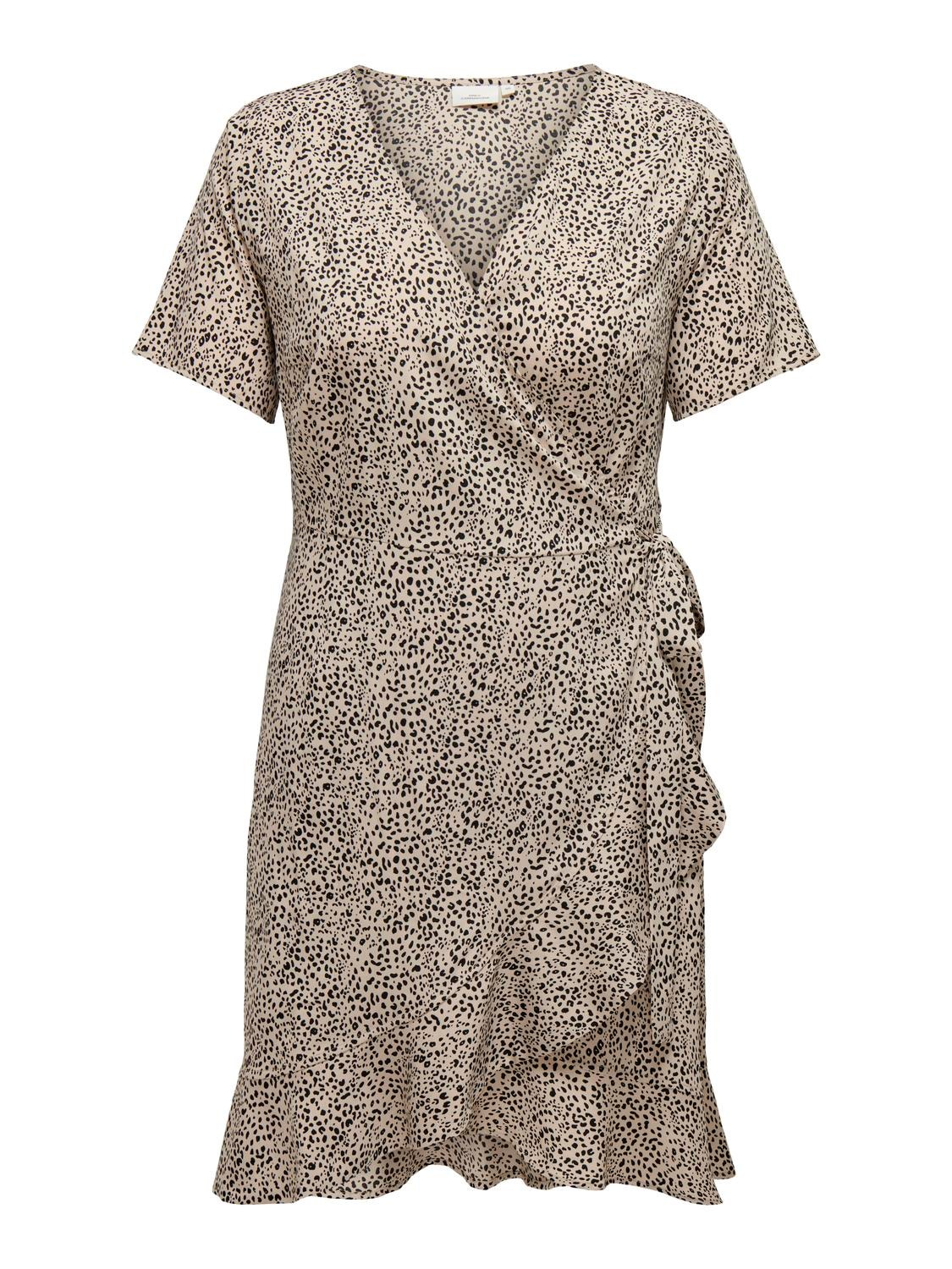 ONLY Regular fit V-Hals Korte jurk -Silver Mink - 15252210