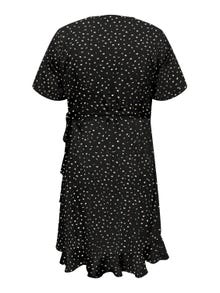 ONLY Curvy mini wrap Dress -Black - 15252210