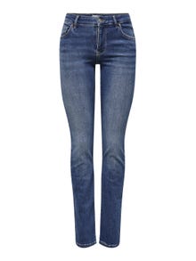 ONLY Jeans Straight Fit Taille moyenne -Medium Blue Denim - 15252212